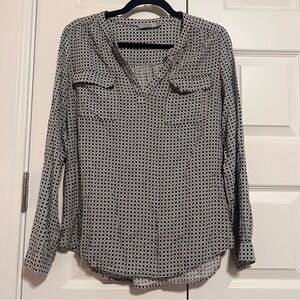 Dalia Black and White Geometric Blouse